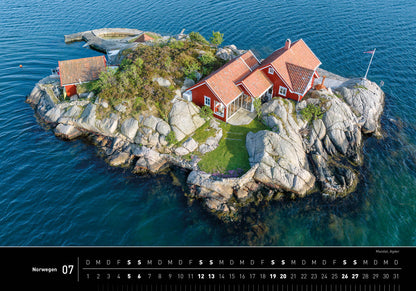 Norwegen - 360° Premium-Wandkalender 2025 - 50 x 35 cm - 360Grad Medien