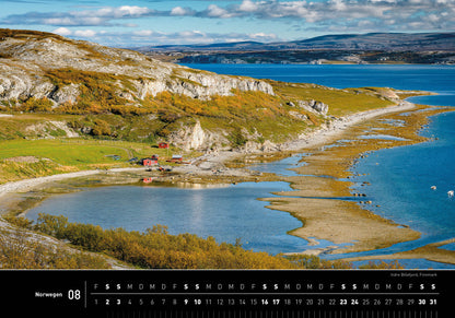 Norwegen - 360° Premium-Wandkalender 2025 - 50 x 35 cm - 360Grad Medien