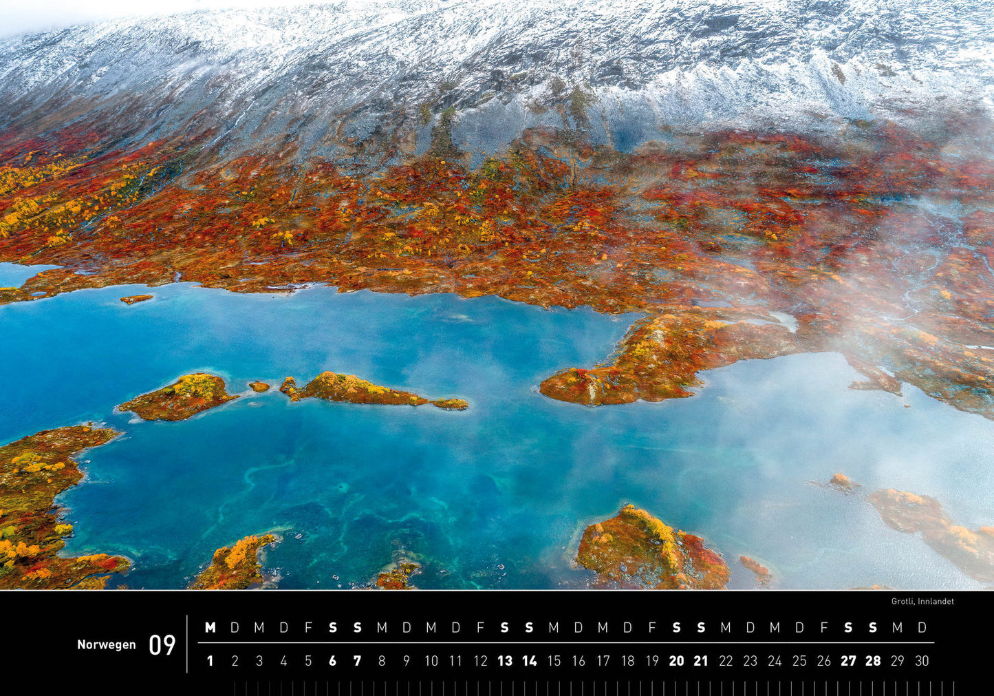 Norwegen - 360° Premium-Wandkalender 2025 - 50 x 35 cm - 360Grad Medien