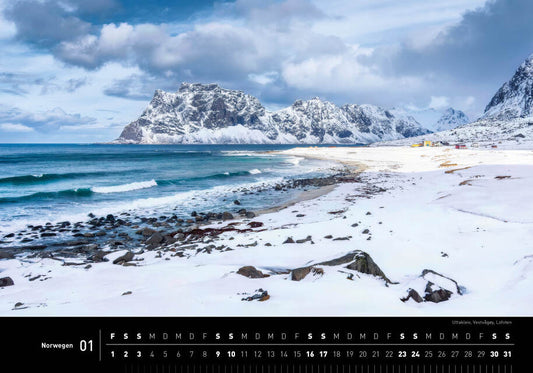 Norwegen - 360° Premium-Wandkalender 2027 - 50 x 35 cm - 360Grad Medien