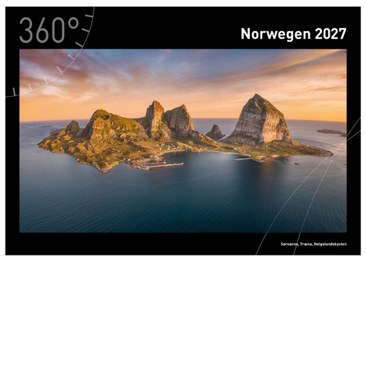 Norwegen - 360° Premium-Wandkalender 2027 - 50 x 35 cm - 360Grad Medien