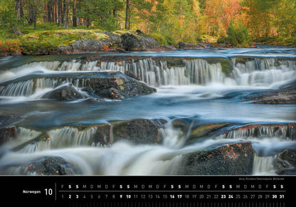 Norwegen - 360° Premium-Wandkalender 2027 - 50 x 35 cm - 360Grad Medien