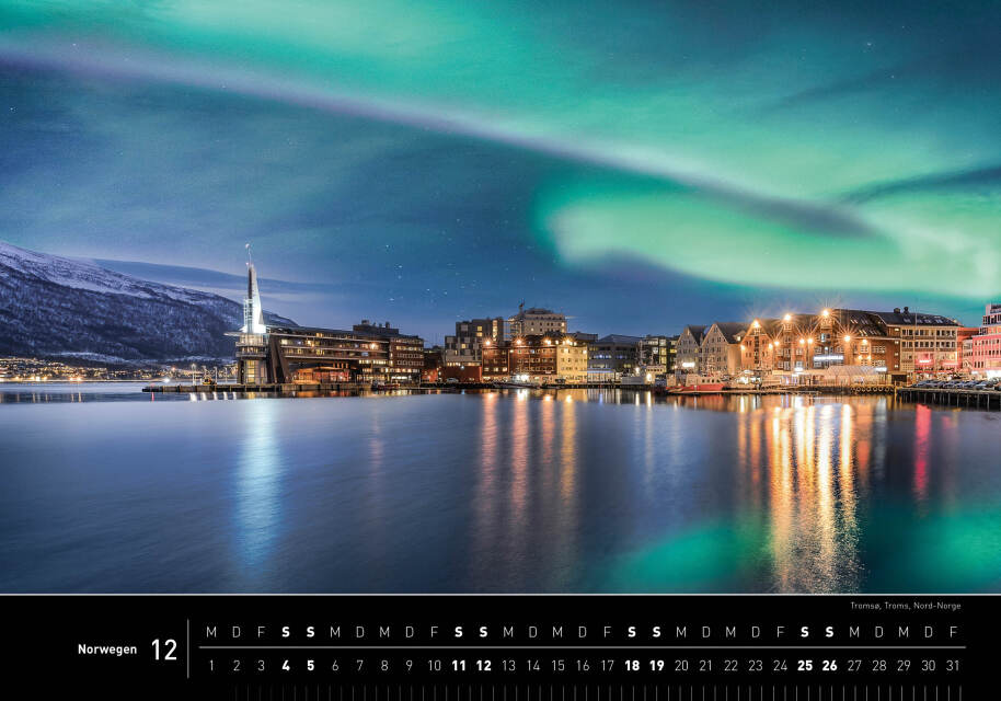 Norwegen - 360° Premium-Wandkalender 2027 - 50 x 35 cm - 360Grad Medien