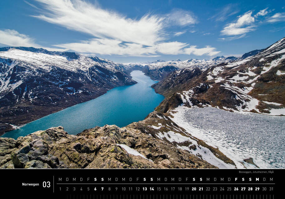 Norwegen - 360° Premium-Wandkalender 2027 - 50 x 35 cm - 360Grad Medien