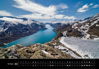 Norwegen - 360° Premium-Wandkalender 2027 - 50 x 35 cm - 360Grad Medien