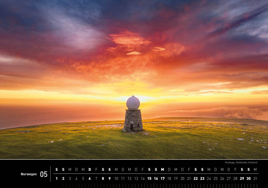 Norwegen - 360° Premium-Wandkalender 2027 - 50 x 35 cm - 360Grad Medien