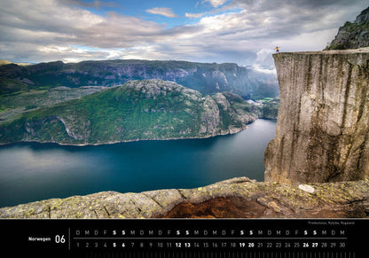 Norwegen - 360° Premium-Wandkalender 2027 - 50 x 35 cm - 360Grad Medien
