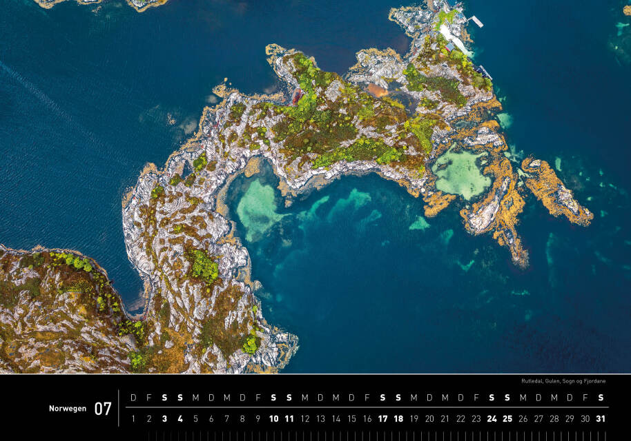 Norwegen - 360° Premium-Wandkalender 2027 - 50 x 35 cm - 360Grad Medien