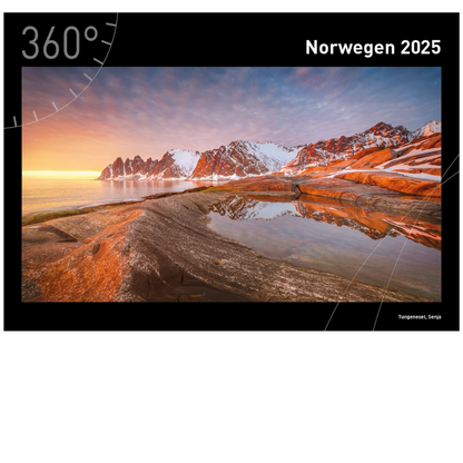 Norwegen - 360° Premium-Wandkalender 2025 - 50 x 35 cm - 360Grad Medien