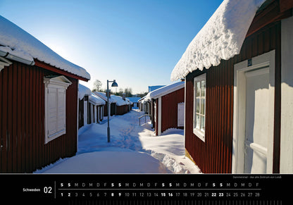 Schweden - 360° Premium-Wandkalender 2025 - 50 x 35 cm - 360Grad Medien