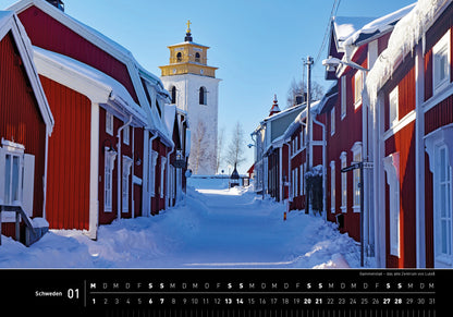 Schweden - 360° Premium-Wandkalender 2024 - 50 x 35 cm - 360Grad Medien