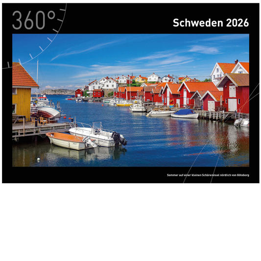 Schweden - 360° Premium-Wandkalender 2026 - 50 x 35 cm - 360Grad Medien