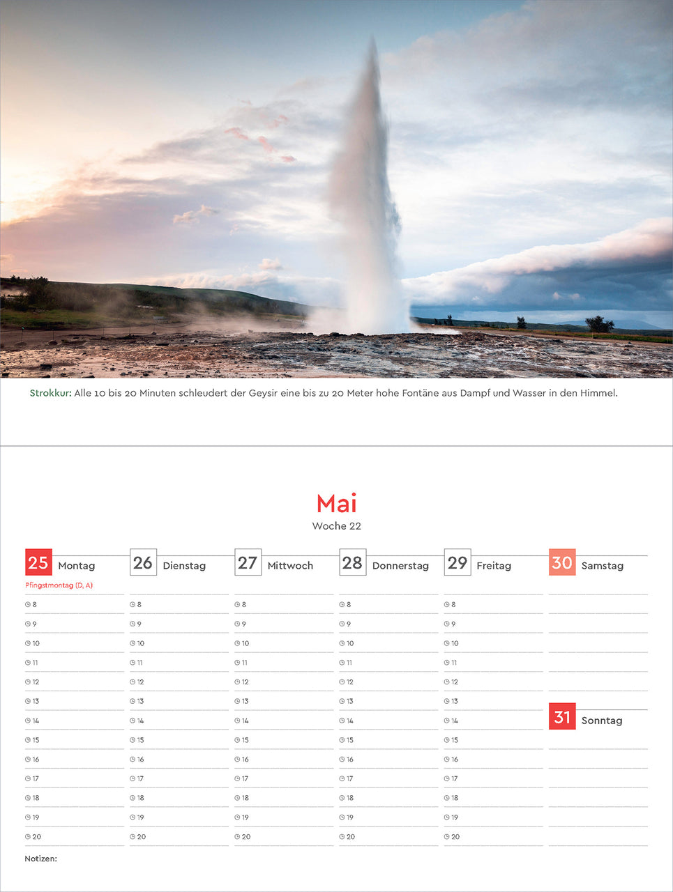 Island - Tischkalender 2026 - 24 x 17 cm - Kunth Verlag