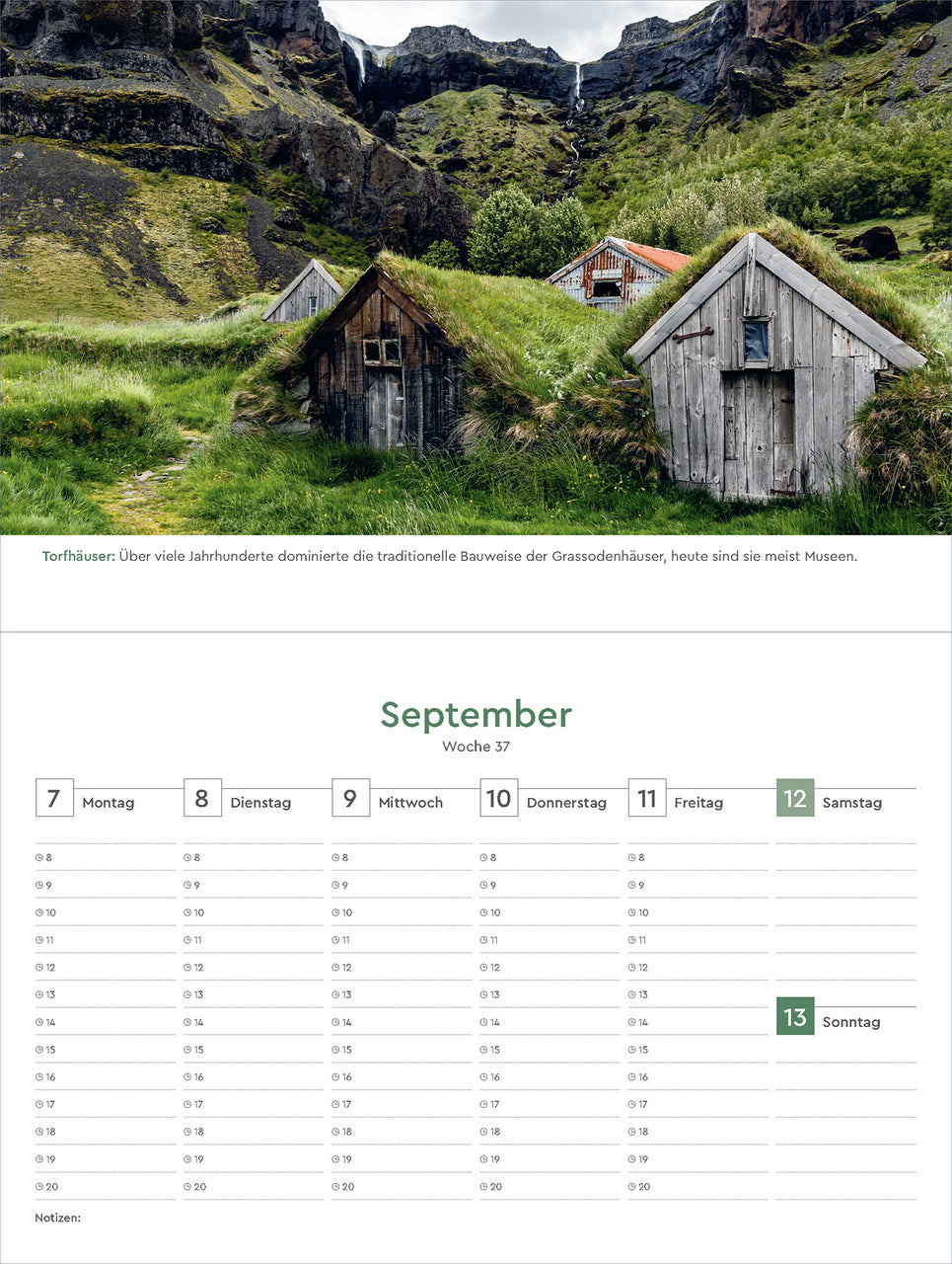 Island - Tischkalender 2026 - 24 x 17 cm - Kunth Verlag