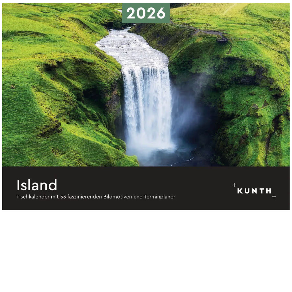 Island - Tischkalender 2026 - 24 x 17 cm - Kunth Verlag
