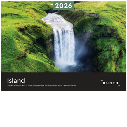 Island - Tischkalender 2026 - 24 x 17 cm - Kunth Verlag