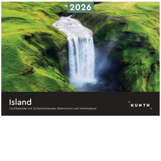 Island - Tischkalender 2026 - 24 x 17 cm - Kunth Verlag