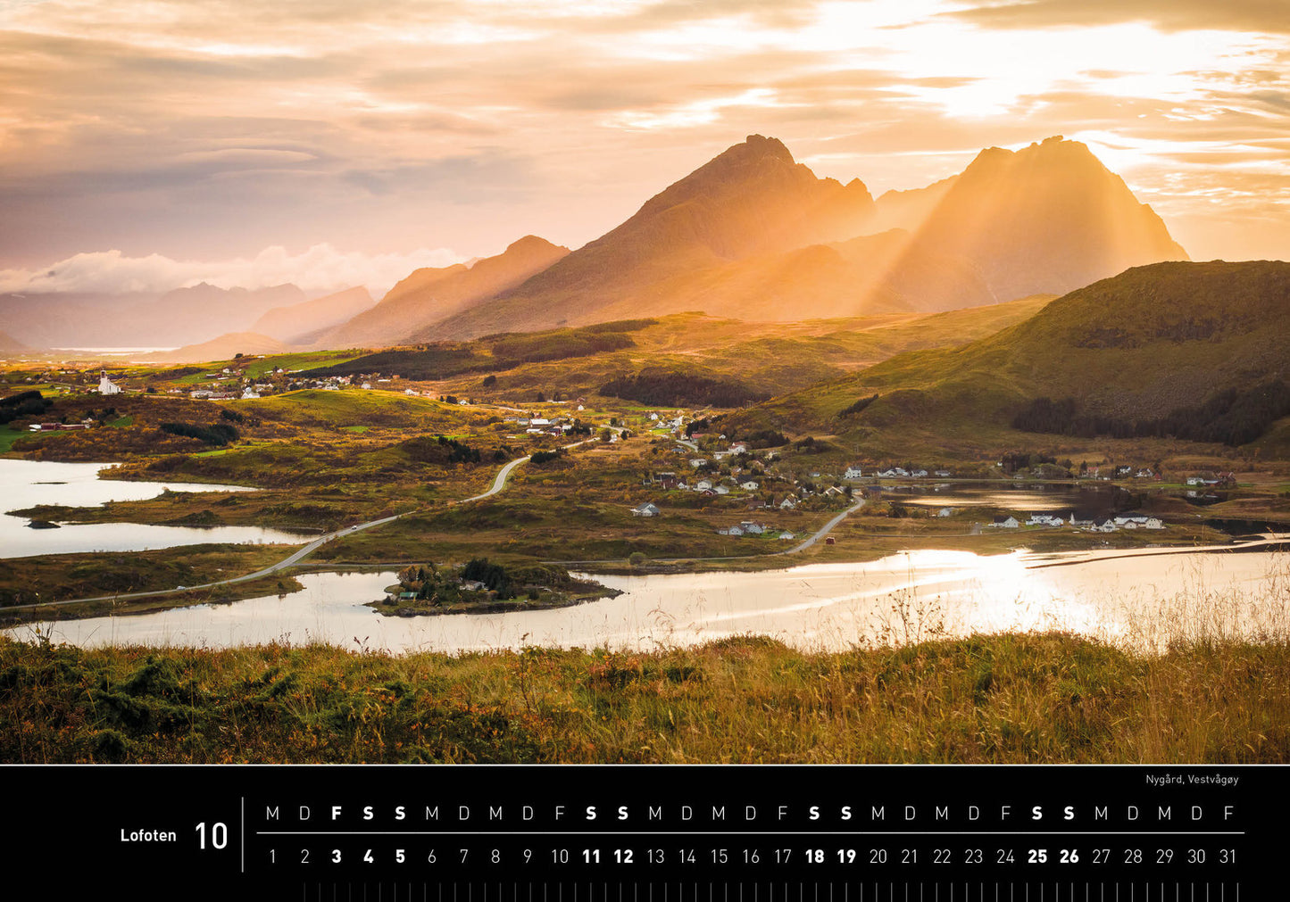 Lofoten - 360° Premium-Wandkalender 2025 - 50 x 35 cm - 360Grad Medien