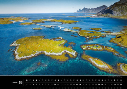 Lofoten - 360° Premium-Wandkalender 2025 - 50 x 35 cm - 360Grad Medien