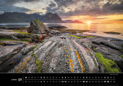 Lofoten - 360° Premium-Wandkalender 2025 - 50 x 35 cm - 360Grad Medien