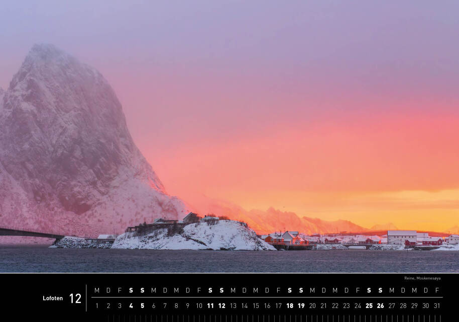 Lofoten - 360° Premium-Wandkalender 2027 - 50 x 35 cm - 360Grad Medien