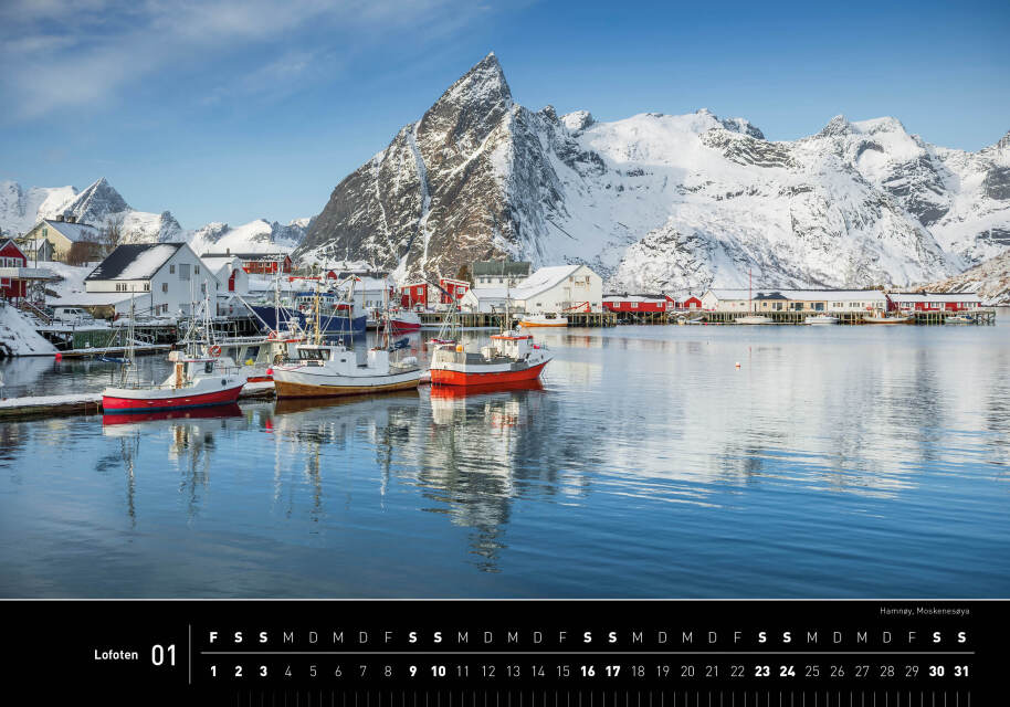 Lofoten - 360° Premium-Wandkalender 2027 - 50 x 35 cm - 360Grad Medien