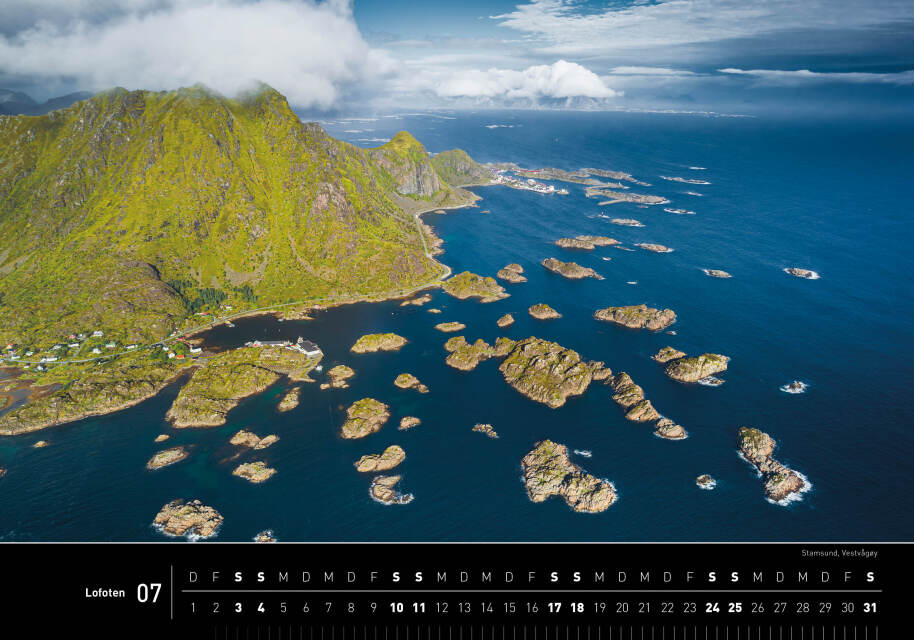Lofoten - 360° Premium-Wandkalender 2027 - 50 x 35 cm - 360Grad Medien