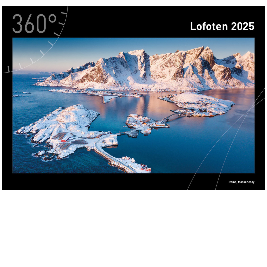 Lofoten - 360° Premium-Wandkalender 2025 - 50 x 35 cm - 360Grad Medien