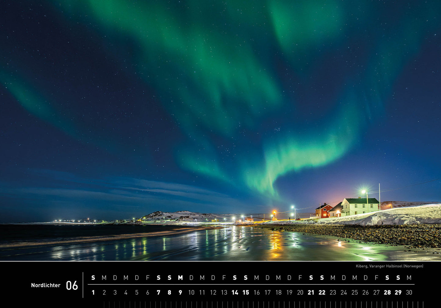 Nordlichter - 360° Premium-Wandkalender 2025 - 50 x 35 cm - 360Grad Medien