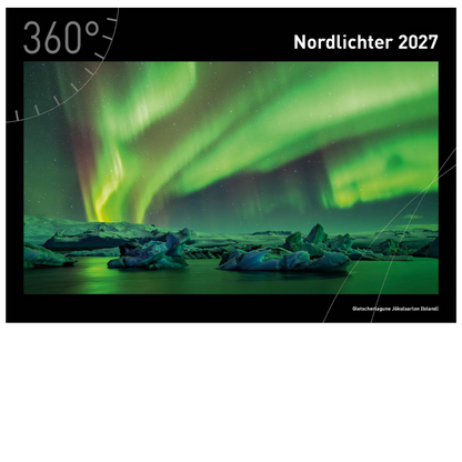 Nordlichter - 360° Premium-Wandkalender 2027 - 50 x 35 cm - 360Grad Medien