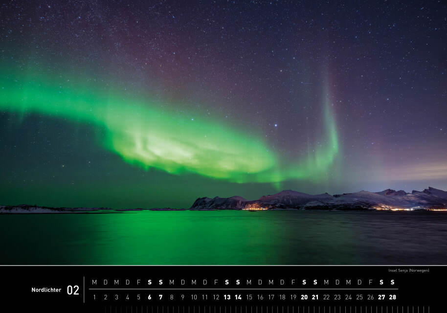 Nordlichter - 360° Premium-Wandkalender 2027 - 50 x 35 cm - 360Grad Medien