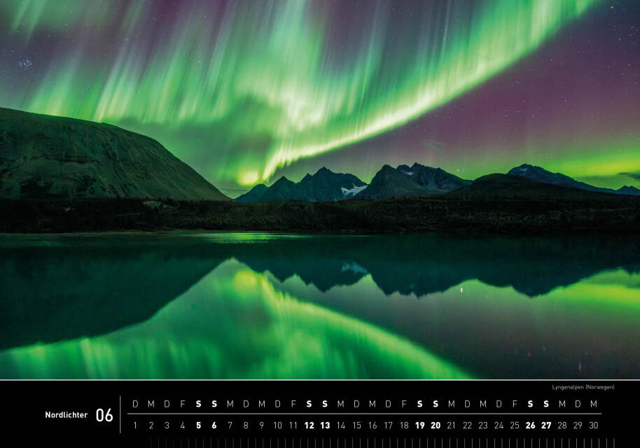 Nordlichter - 360° Premium-Wandkalender 2027 - 50 x 35 cm - 360Grad Medien