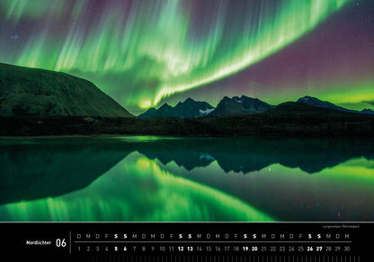Nordlichter - 360° Premium-Wandkalender 2027 - 50 x 35 cm - 360Grad Medien