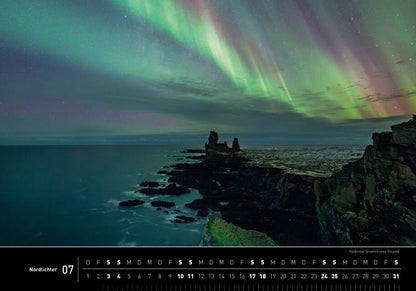 Nordlichter - 360° Premium-Wandkalender 2027 - 50 x 35 cm - 360Grad Medien