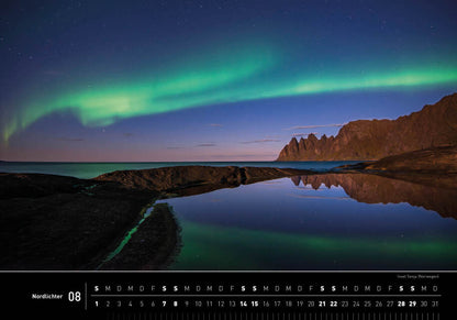 Nordlichter - 360° Premium-Wandkalender 2027 - 50 x 35 cm - 360Grad Medien