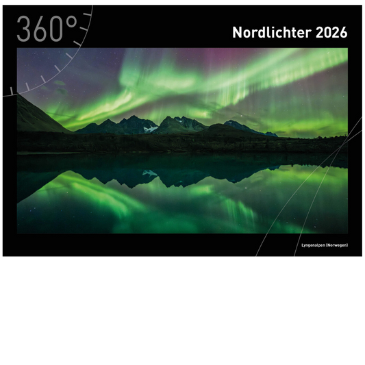 Nordlichter - 360° Premium-Wandkalender 2026 - 50 x 35 cm - 360Grad Medien