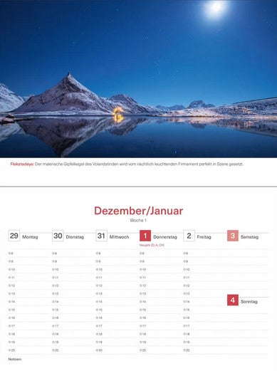 Hurtigruten - Tischkalender 2025 - 24 x 17 cm - Kunth Verlag