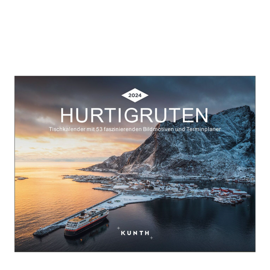 Hurtigruten - Tischkalender 2024 - 24 x 17 cm - Kunth Verlag