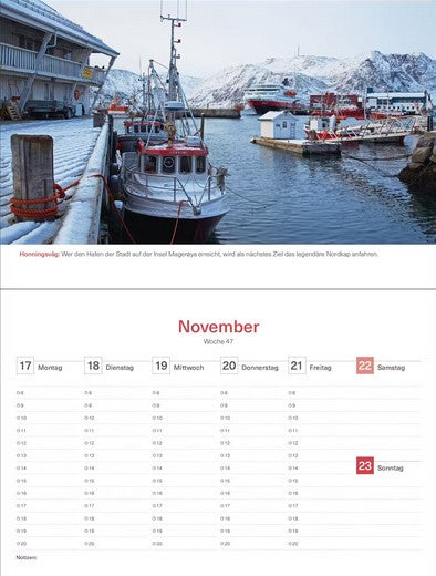 Hurtigruten - Tischkalender 2025 - 24 x 17 cm - Kunth Verlag