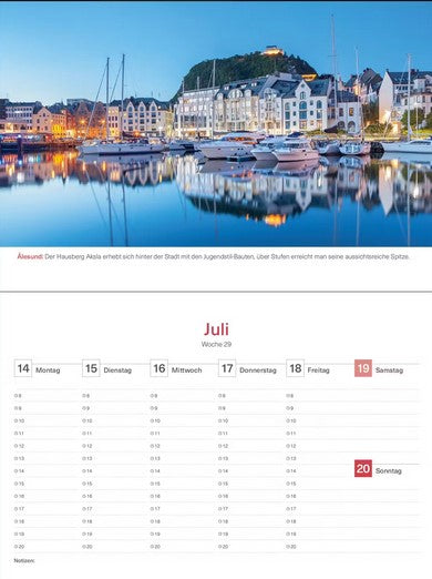 Hurtigruten - Tischkalender 2025 - 24 x 17 cm - Kunth Verlag