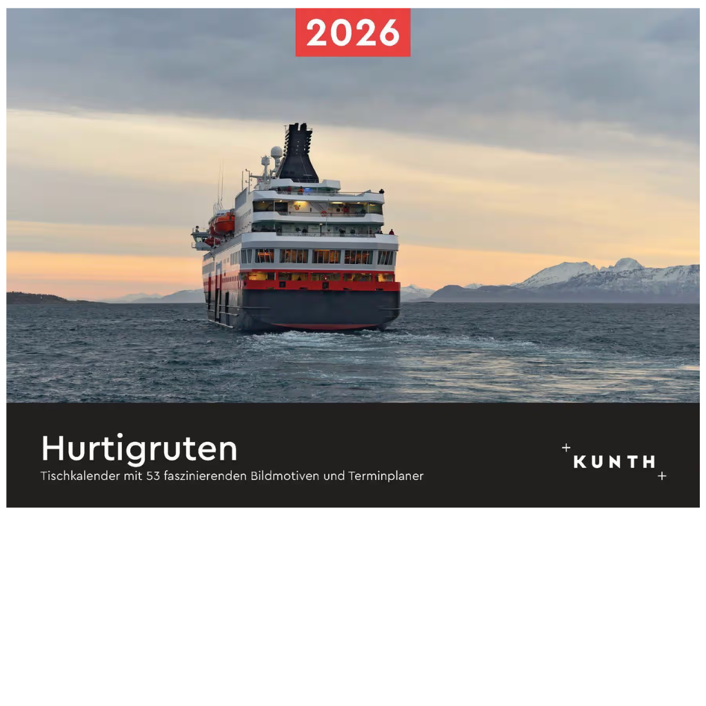 Hurtigruten - Tischkalender 2026 - 24 x 17 cm - Kunth Verlag