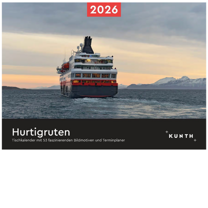 Hurtigruten - Tischkalender 2026 - 24 x 17 cm - Kunth Verlag