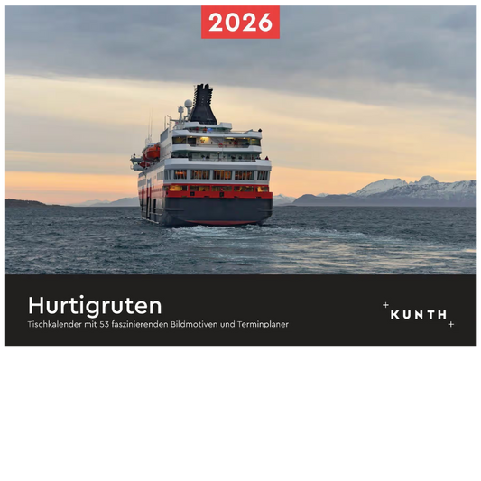 Hurtigruten - Tischkalender 2026 - 24 x 17 cm - Kunth Verlag