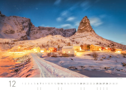 Norwegen Exklusivkalender 2025 - 70 x 50 cm - 360Grad Medien