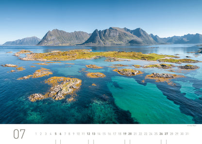 Norwegen Exklusivkalender 2025 - 70 x 50 cm - 360Grad Medien