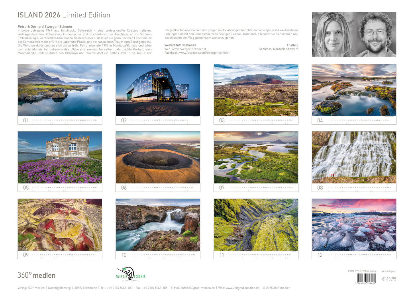 Island Exclusive Calendar 2025 - 70 x 50 cm - 360Grad Medien