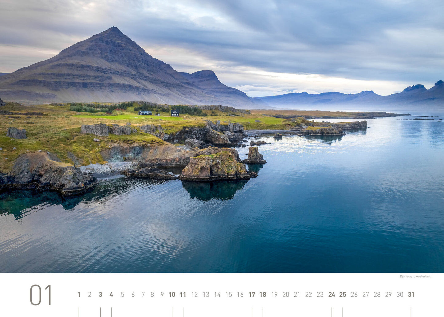 Island Exclusive Calendar 2025 - 70 x 50 cm - 360Grad Medien