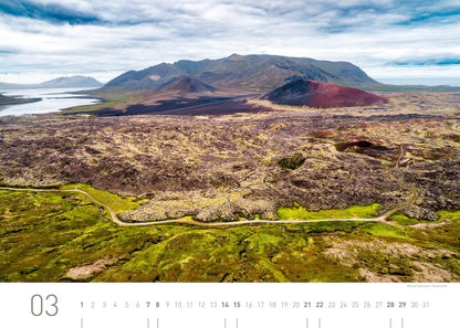 Island Exclusive Calendar 2025 - 70 x 50 cm - 360Grad Medien