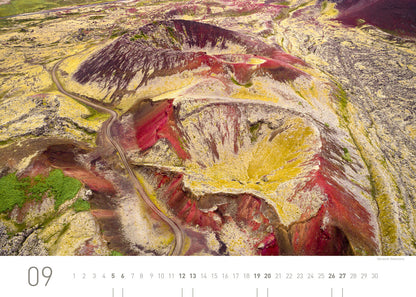 Island Exclusive Calendar 2025 - 70 x 50 cm - 360Grad Medien