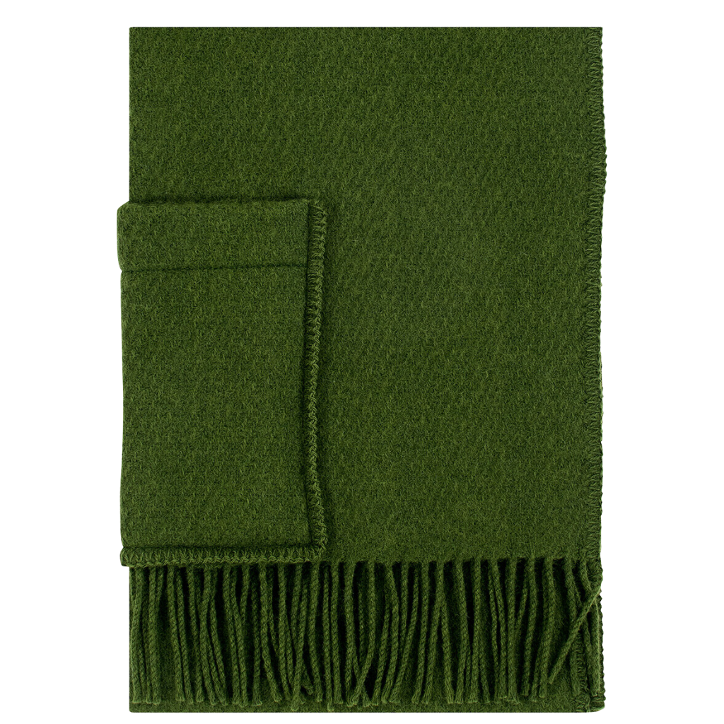 Siiri - Wool scarf with pockets - Dark red - 60 x 170 cm